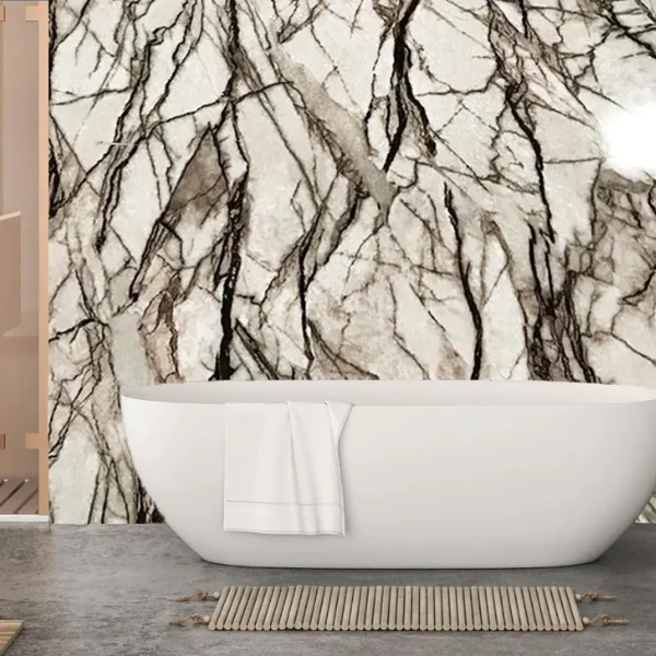 Stone Marble 1m x 2.4m x 10mm Wet Wall Panels, 2.4m Long Shower Panels