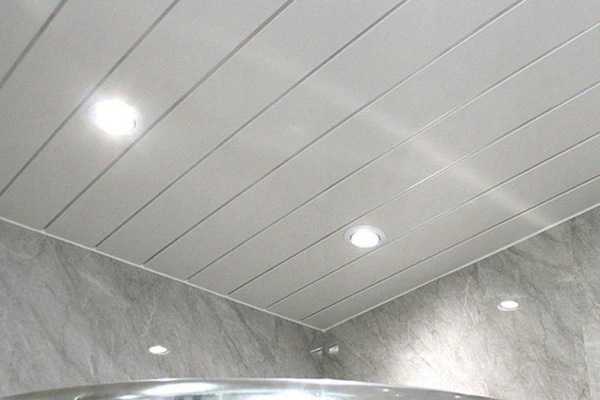 White Gloss Silver 2 Strip 250mm x 2700mm x 8mm PVC Ceiling Panels