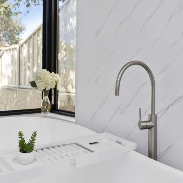 Carrara Marble 1m x 2.4m x 10mm Wet Wall Panels, 2.4m Long Shower Panels