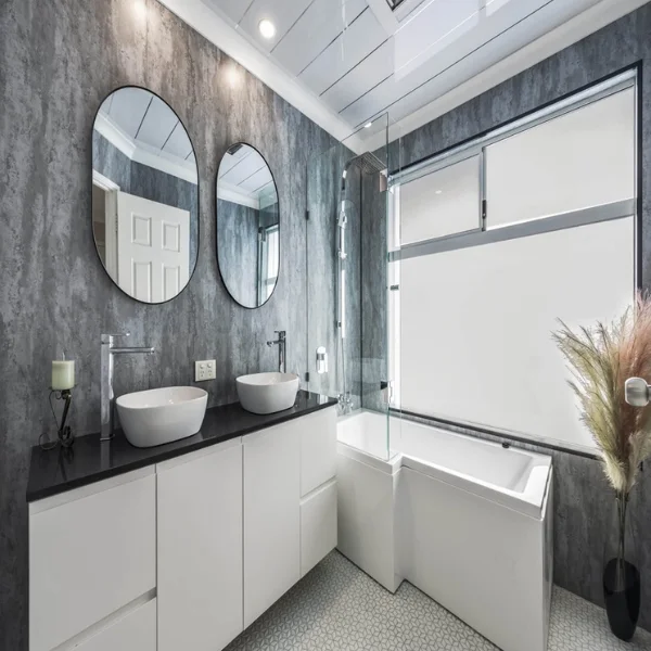 Grey Metallic 1m x 2.4m x 10mm Wet Wall Panels, 2.4m Long Shower Panels