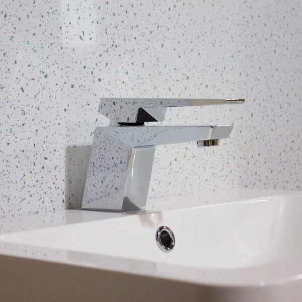 White Sparkle 1.2m x 2.4m x 10mm Wet Wall Panels, 2.4m Long Shower Panels