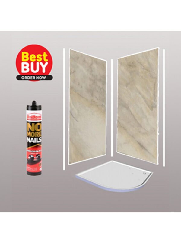 Pergamon Marble Wet Wall Panel Kit 1m x 2.4m x 10mm