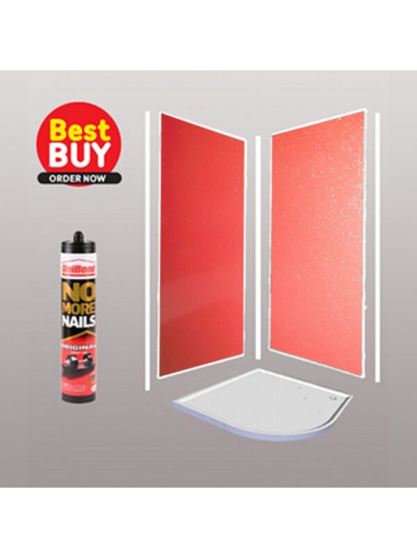 Red Pearl Wet Wall Panel Kit 1m x 2.4m x 10mm
