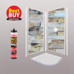 3D Beige Brick Wet Wall Panel Complete Kit