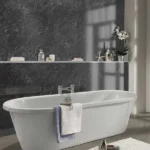 10mm Black Marble 1M x 2.4M Shower Wall Panel