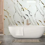 10mm White Gold Marble 1M x 2.4M Shower Wall Panel