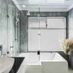 10mm Grey Metallic 1M x 2.4M Shower Wall Panel - Image 2