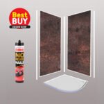 Red Metallic Wet Wall Panel Complete Kit | 1M x 2.4M x 10mm
