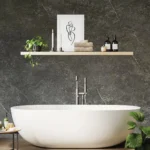 10mm Black Quartz 1M x 2.4M Shower Wall Panel