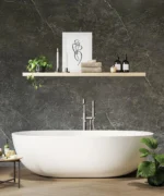 10mm Black Quartz 1M x 2.4M Shower Wall Panel