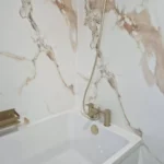 10mm Calcatta Marble Matt 1M x 2.4M Shower Wall Panel