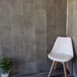 8mm Graphite Grey Tile Effect PVC Ceiling Panel 250MM x 2.6M - Image 2