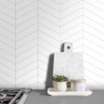 10mm Chevron Marble 1M x 2.4M Shower Wall Panel - Image 2