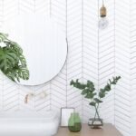 10mm Chevron Marble 1M x 2.4M Shower Wall Panel