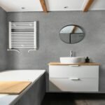 10mm Concrete Grey Shower Wall Panel – 1m x 2.4m | Aqua Wall Panel