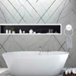 10mm White Laurent 1M x 2.4M Shower Wall Panel