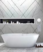 10mm White Laurent 1M x 2.4M Shower Wall Panel